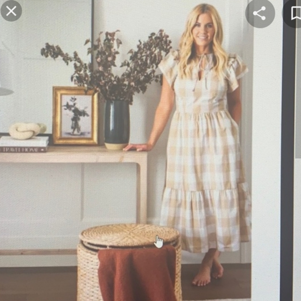 Who What Wear Gingham Dress L